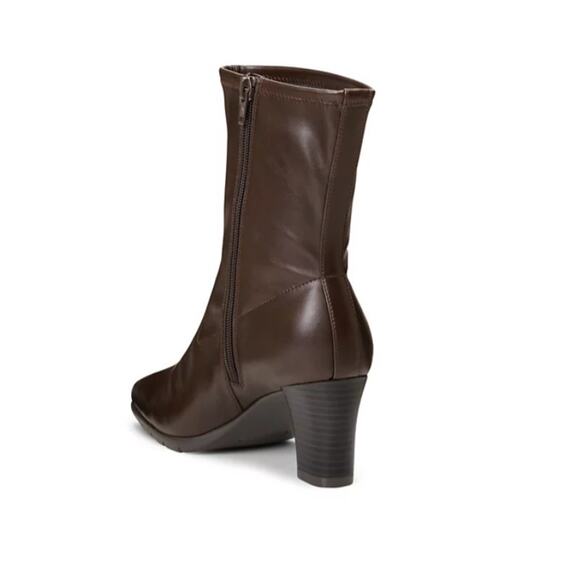 Aerosoles Women's Cinnamon Heeled Tailored Booties Brown Size 11 - Picture 4 of 5